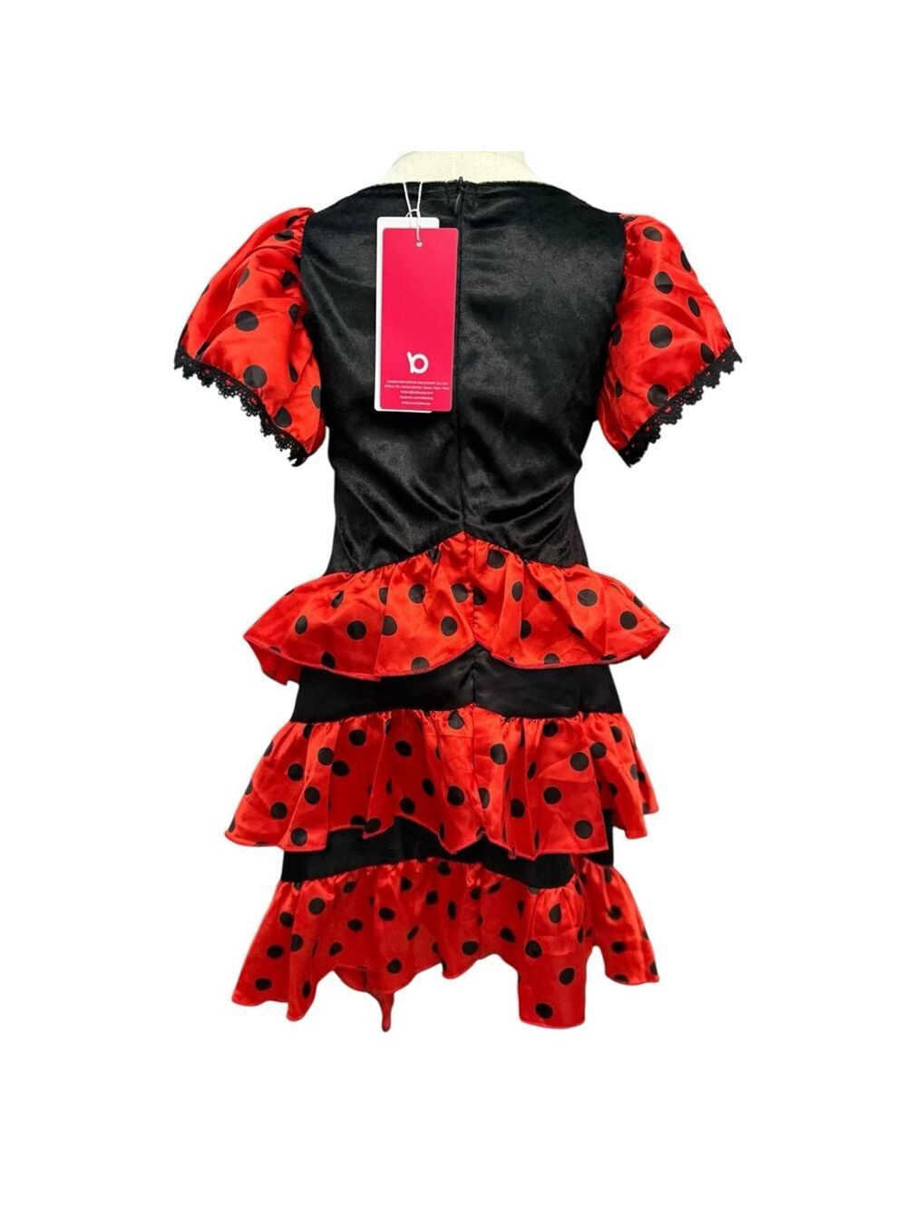 Relibeauty Ladybug Polka Dot Dress Girls Size 110 NWT US 4–5T Red Black Costume - Picture 3 of 6
